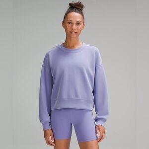 Lululemon Softstreme Perfectly Oversized Cropped Crew Dark Lavender